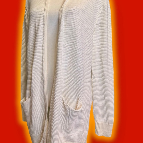 Madewell ‘Summer Ryder Cardigan Sweater in Stripe’ in “Pearl Ivory” Size Small - Picture 16 of 16